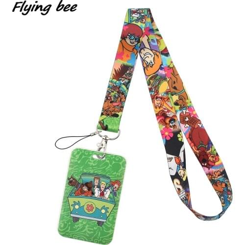 Flyingbee Funny Dog Best Friend Cartoon Card Holder ID Holder Bus Card Holder Staff Card With Lanyard X1425