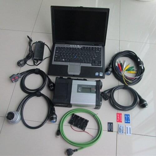 D630 laptop with MB STAR sd C5 car diagnostic scanner tool Mb star C5 sd connector for 12V/24V auto diagnostic scanner