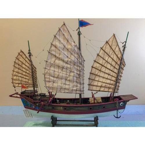 Chinese Sailboat Qi-Lin 12.6" Scale 1/100 Wood Model Ship Kit