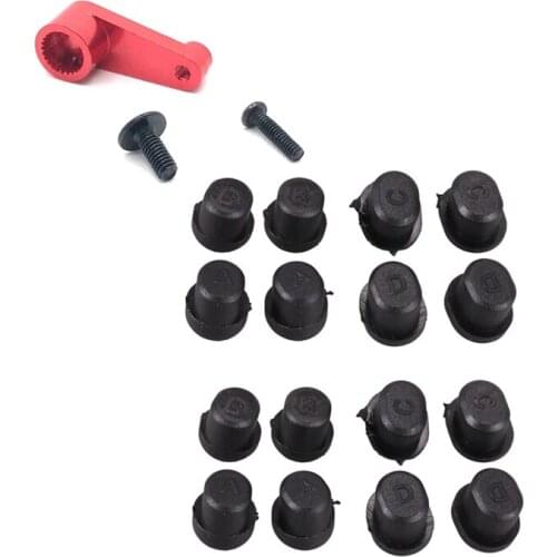 Metal 144001-1263 25T Servo Arm Horn Upgrade Parts Red with 2 Set 144001-1267 Front and Rear Swing Arm Shaft Sleeve
