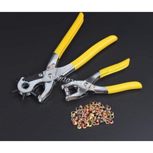 Multifunction Leather Belt Punch Eyelet Button Leather Card Shoe Grommet Bag Belt Rivet Snap Household Pincer Hand Tool
