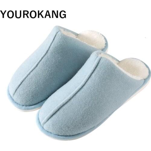 Men Home Slippers Winter Male Shoes With Soft Fur Indoor Plush Flip Flops Man Household Slipper Unisex Couple Shoes Non-slip