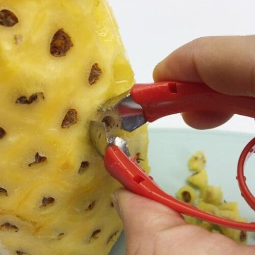 Stainless Peeler V-shaped Pineapple Steel Pineapple Clip Go Eye Clip Fruit Vegetable Knife Gadget Kitchen Accessoriess
