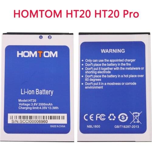 100% New 3500mAh High Capacity HOMTOM HT20 Battery Replacement Backup Batteries for HOMTOM HT20 Pro