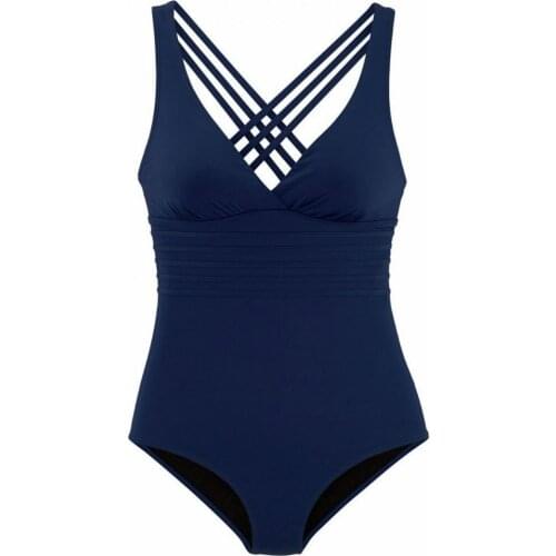 Deep V-neck Solid Color Tummy Control Backless One-piece Bathing Suit Monokini for Beach bikini 2021 woman купальник женский