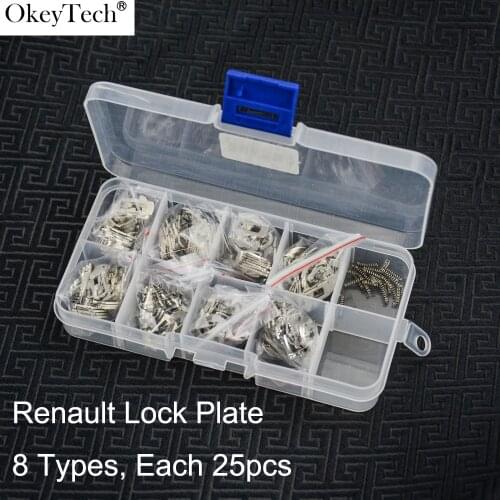 Okeytech 200pcs/lot Car Lock Plate For Renault G20 Inside Milling Auto Reed Lock Plate Repair Accessories Kits Free Shipping