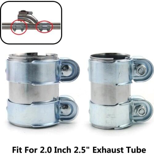Fit For 2.0 Inch 2.5" Exhaust Tube Pipe Connector Joiner Sleeve Clamp Connecto