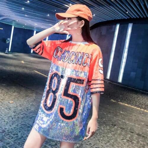 Casual Straight Geometric Short Sequined Fashion Sexy Round Neck One Size Black Blue White Silver Number Elegant Party Dress