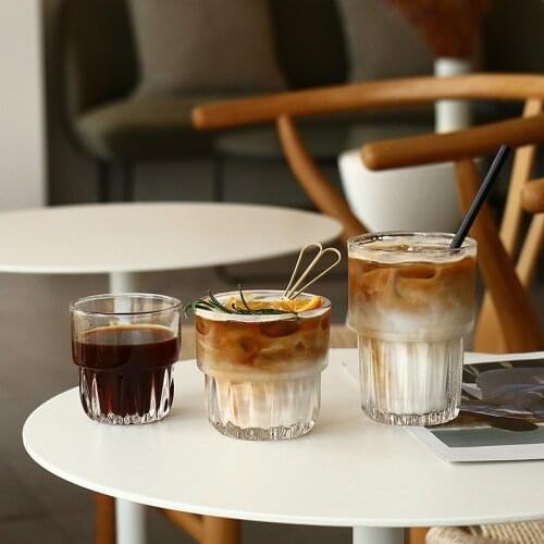 CuteLife Nordic Ins Transparent Shot Glass Coffee Cup Drinking Cocktail Beer Wine Glass Wedding Tea Milk Dessert Glass Drinkware