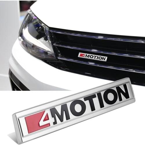 Front Grill 4MOTION Logo For Volkswagen VW Golf Tiguan Touran Touareg Atlas Polo Rear Trunk 4 Motion Emblem Sticker Car Tuning