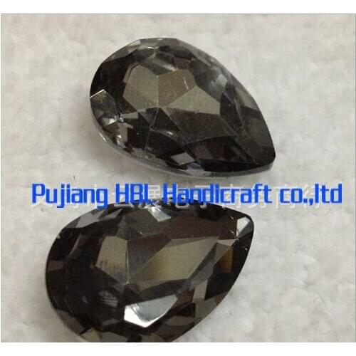 Transperant gray 4 sizes Point Back Crystal Fancy Stone For Garments Casual Dresses Free Shipping