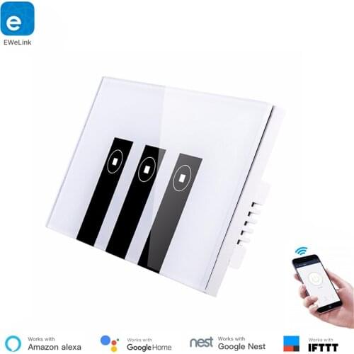 Ewelink APP Control Wifi Switch US Standard 1 2 3 4 Gang Light Switch Wall Touch Smart Switch via Android/IOS Control IFTTT