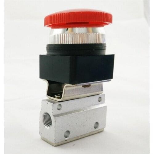 1Pcs MOV-03 2 Way 2 Position 1/8" Thread Push-button switch Pneumatic Mechanical Valve