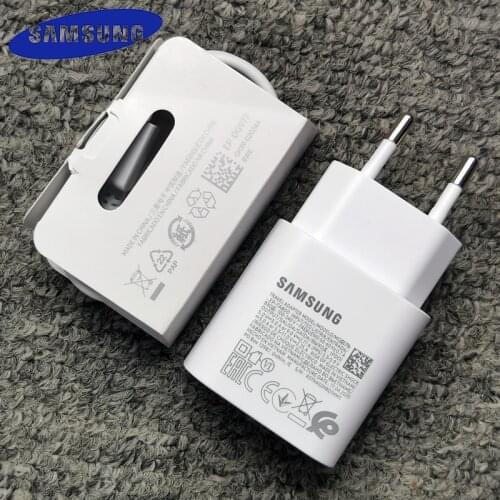 Samsung S20FE S20 S21 note 20 Ultra Charger 25W EU Super Fast Charging power adapter for Galaxy S20 S21 note 10 Plus A71 A72 A80