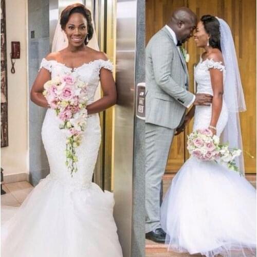 2020 Lace mermaid Wedding Dresses sweetheart Vestido De Novia Short Sleeves Bridal Gowns wedding gown vestido de novia