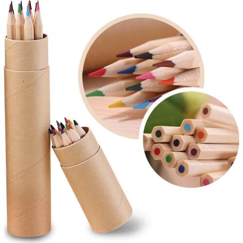 12 Color Small Pencil Painting Pen Color Lead Pencil Office Stationery writing painting for students new A30