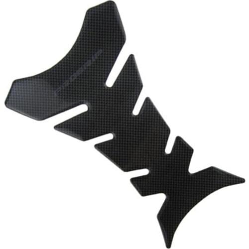 2Pcs Universal Motorcycle Fuel Cap Tank Protector Pad Carbon Fiber Style Waterproof 3D creative Fishbone Sticker