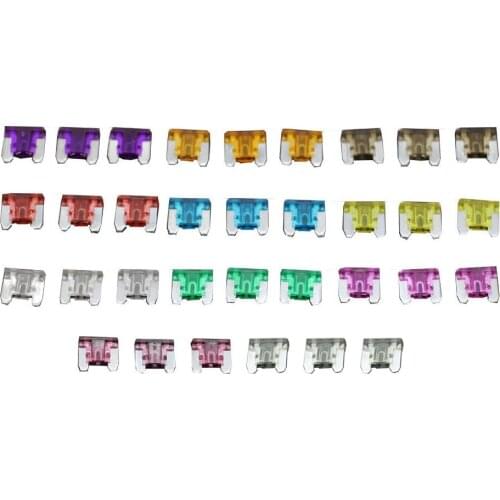 33 PCS 2~40A Mini Size Auto fuse, 3 PCS for each specification, Automotive Fuses Blade,The fuse Insurance insert Lights Fuse