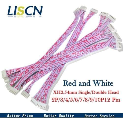 5PCS JST XH2.54 XH 2.54mm Single/Double Head Wire Cable Connector 2P/3/4/5/6/7/8/9/10P12 Pin Pitch Red Blue Male Female Plug