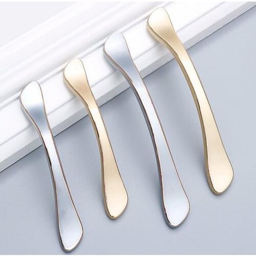 6 pcs Cabinet Handle Furniture Small Handle Hardware, Kitchen Cupboard Door Bathroom Pulls Modern Door Handle, Aluminum Alloy