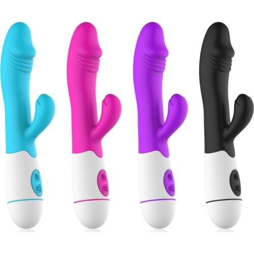 Anal Vagina Massage Dildo Rabbit Vibrator Sex Toys Vibrators For Women 30 Frequency Dual Vibrating G-spot Masturbator Erotic