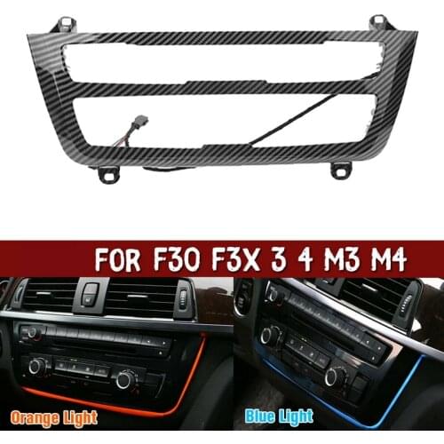 AU04 -for -BMW 3 4 Series F30 F31 F34 F82 M3 M4 Car Center Console AC Radio Panel LED Strip Ambient Light Dual Color