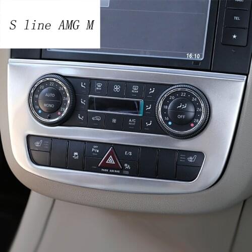 Car Styling Air Conditioning CD Panel Covers Stickers Trim for Mercedes Benz R Class W251 R300 320 350 400 Interior Accessories