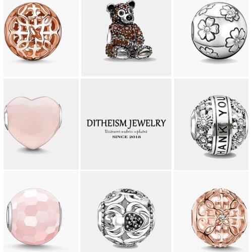 DIY Beads Bear Bead 5mm Hole,2018 New Fashion Silver Jewelry Trendy Cute Gift For Women Girl Fit Bracelets Necklace Choker