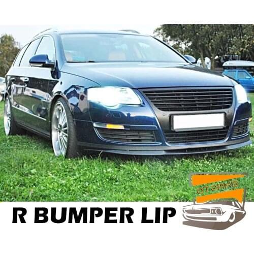 For Volkswagen VW PASSAT B6 CUPRA R FRONT SPOILER BUMPER LIP Euro Spoiler Lip Universal 3 pcs Body Kit