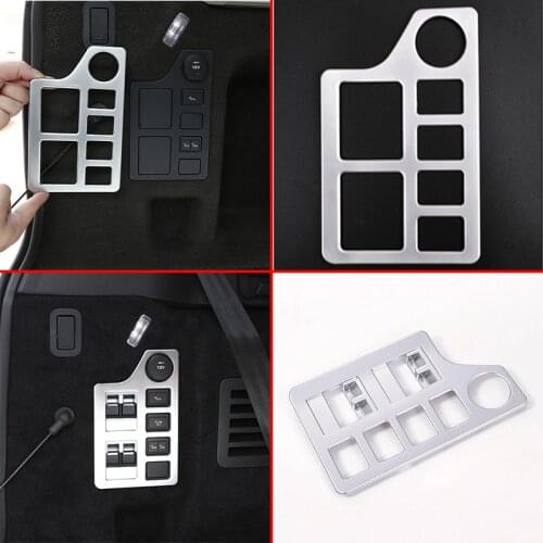 For Land Rover Discovery 5 LR5 L462 2017-2020 ABS Chrome Trunk Seat Electric Adjustment Button Frame Cover Trim Accessories