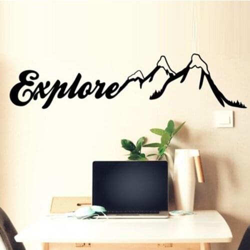 Explorers Discovered Adventure Wall Stickers for Nursery Kids Room Art Vinyl Decals Boys Bedroom Home Decor Murals K862