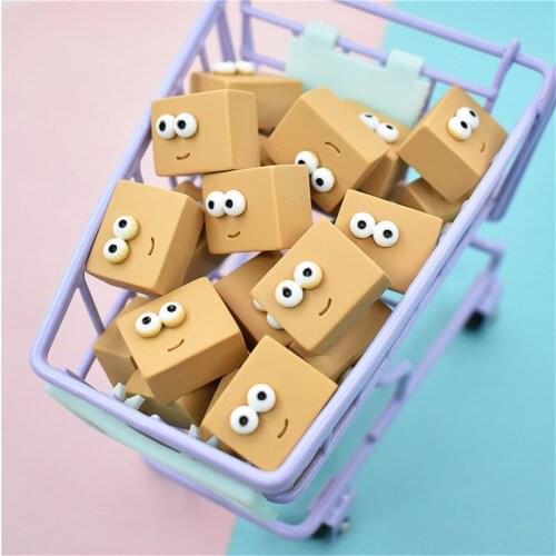 10pcs Cartoons Scrapbooking Crafts Flatback Cabochons big eyes bread Scrapbooking Decorations Hair Clips Embellishments Macoron