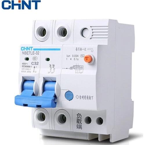CHINT Leakage Circuit Breaker C32 Two Home With Electric Shock Protection Air Switch NBE7LE 2P 32A