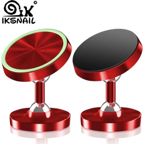 IKSNAIL Magnetic Car Holder For Universal Holder Mobile Luminous Cell Phone Holder Stand For Car Air Mount GPS Car Phone Holder