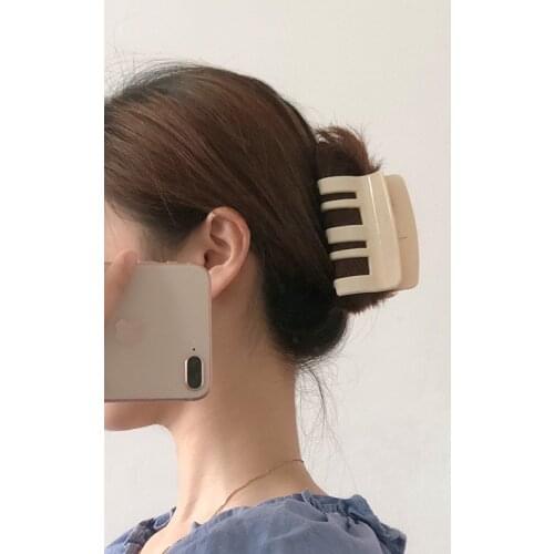 New Solid Color Hair Clip for Women Tough Colorful Plastic Hair Claw Ins Style Hair Clamps Claw Clip Crab Hair Accessories Gifts