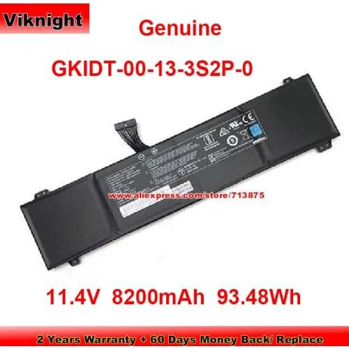 Genuine GKIDT-00-13-3S2P-0 Battery 3ICP7/63/69-2 for Schenker XMG Fusion 15 XFU15L19 XPG XENIA 15 11.4V 8200mAh