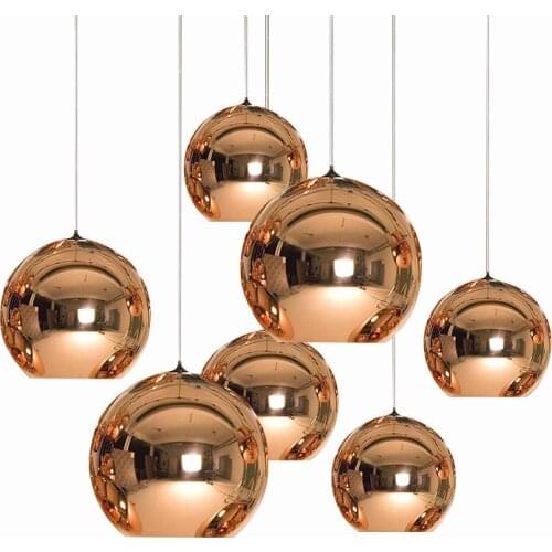 Nordic electroplating Glass Ball Balcony Pendant Lamp Bedroom Pendant Light Dining Room Restaurant Pendant Lighting fixture
