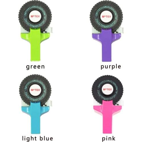 For Motex Manual Label Maker Embossing Machine DIY Printer & 1 pcs 9mm * 3M Black Label Tape