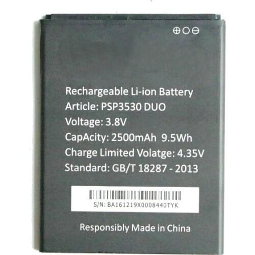 2500mAh / 9.5Wh PSP3530 DUO Replacement Battery For Prestigio Muze D3 3530 Duo E3 PSP3531DUO Muze A7 PSP7530DUO + Tracking Code