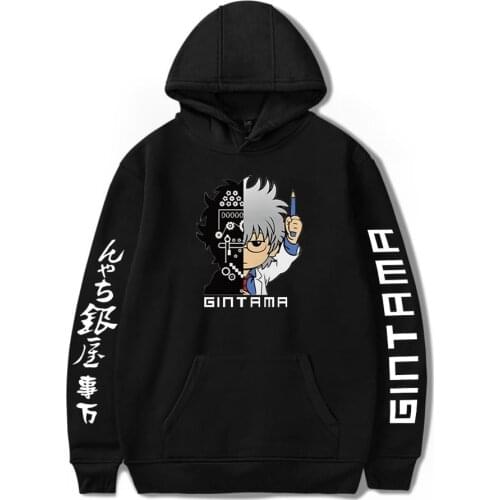 Anime Gintama Hoodies Men/Womens Sweatshirt High Quality Sakata Gintoki Pullover Casual Oversized hoody Streetwear Jacket Coat