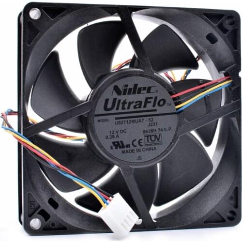 Brand new original U92T12MUA7-52 9cm 9025 92x92x25mm 92mm fan 12V 0.25A 4 line pwm computer chassis CPU cooling fan