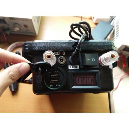 Lifepo4 12v 50ah Battery+ LED Voltage Display ABS Waterproof Case 5A Charger for Bumper Car Boat Back Machine Lighting Xenon EV