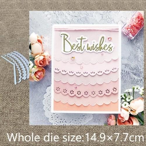 XLDesign Craft Metal Cutting Dies stencil mold 5pcs lace edges decoration scrapbook Album Paper Card Craft Embossing die cuts