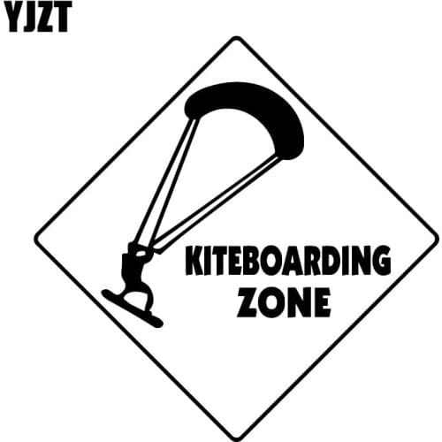 YJZT 15.6CM*15.6CM Kiteboarding Crossing Sign Zone Car Whole Body Decoration Decals Waterproof Vinyl Decals C31-0500