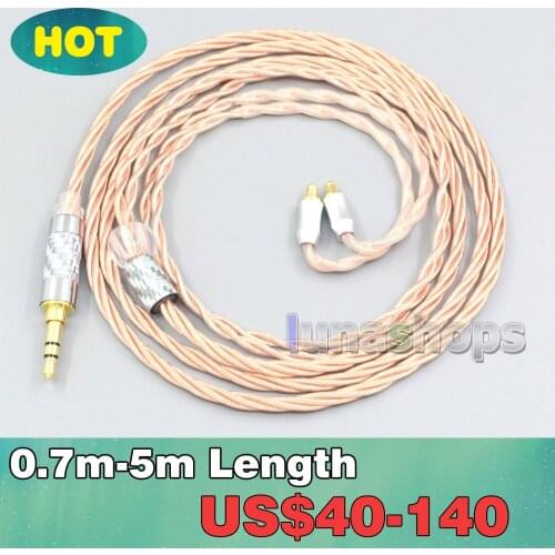OCC Shielding Coaxial Earphone Cable For Audio Technica ath-ls400 ls300 ls200 ls70 ls50 e40 e50 e70 312A LN007179