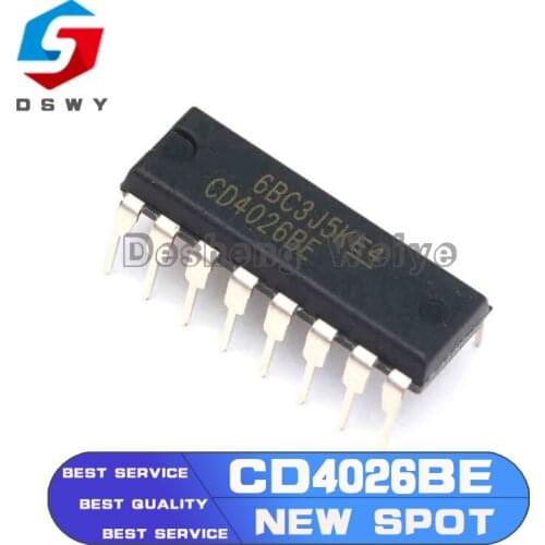 10PCS CD4026BE DIP CD4026 HEF4026BP DIP-16 CD4020BE CD4021BE CD4023BE CD4024BE CD4027BE CD4028BE CD4020 CD4021 CD4027 CD4028
