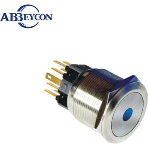 2503Z 1NO1NC 25mm waterproof on off dot led IP67 push button switch
