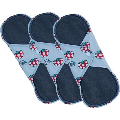 3 PCS Waterproof Double Wings Women Menstrual Pads Sanitary Napkins Super Absorbency Lady Washable reusable Sanitary Pads