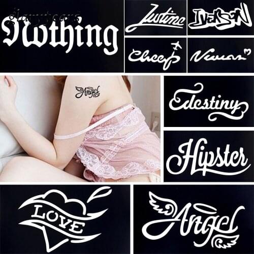 9 Sheets Hollow Small Henna Tattoo Stencil Decal Angle Heart Pattern Design Drawing for Women Body Paint Art Tattoo Stencil G#06