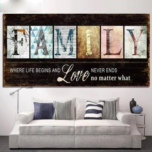New full square/round drill 5D DIY diamond paintingFamily love Letter Embroidery Pattern Cross stitch kit mosaic room decor